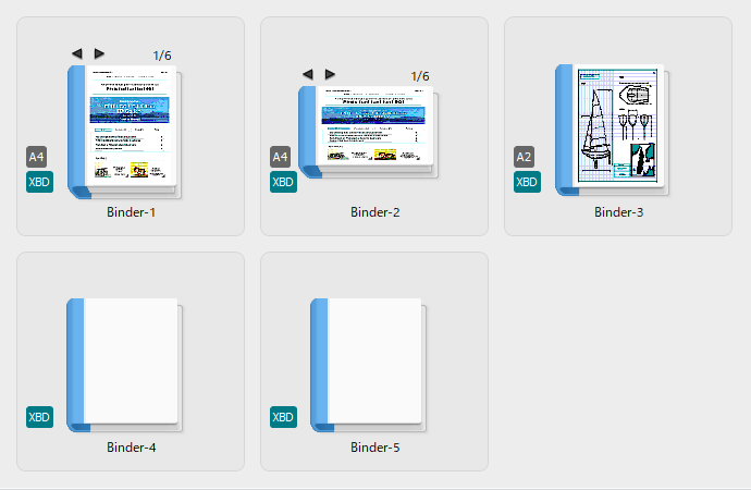 Image of a binder in grid view