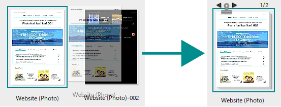 Image of stacking documents by dragging-and-dropping