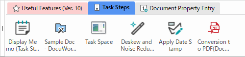Task toolbar [Task Steps] tabs