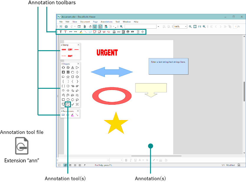 Image of annotation tools' configuration