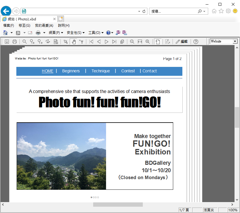 DocuWorks Viewer Control 視窗