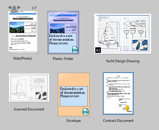 Example of a thumbnail view