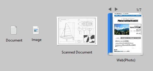 Files displayed on the workspace