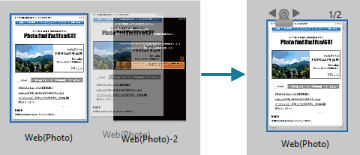 Image of stacking documents by dragging-and-dropping