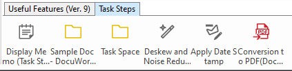 Task toolbar [Task Steps] tabs