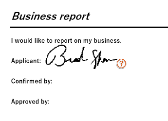 Image of signing a document with an Electronic Signature