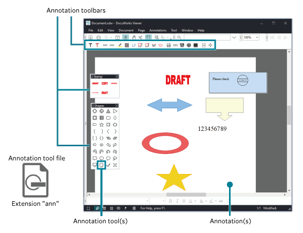 Image of annotation tools' configuration