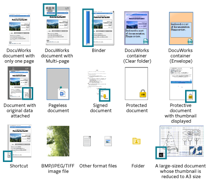 Sample of thumbnail display