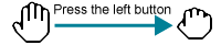 Image of a pointer in the scrolling mode