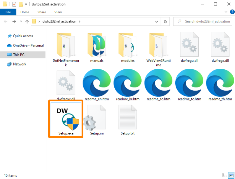 E.g. Downloaded installation file