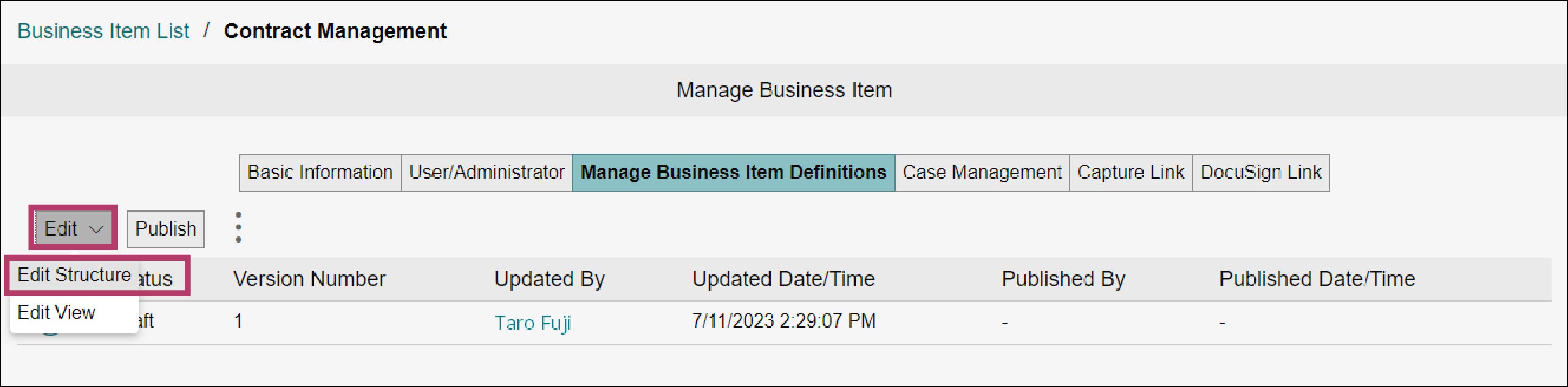 Item Def 6.1 Verifying the Business Item Definition