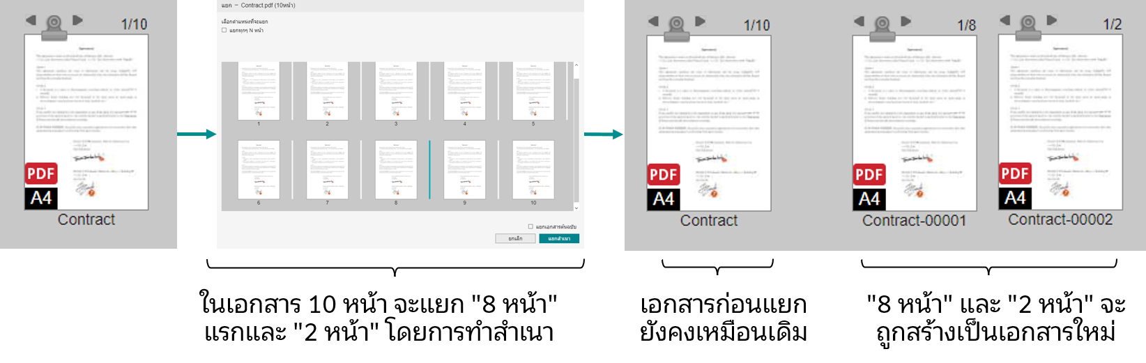 การแยกเอกสารสำเนา