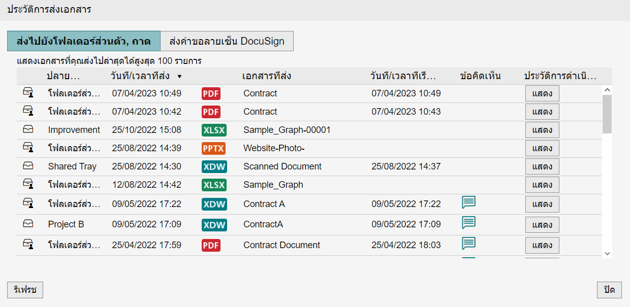ส่งไปยังโพสต์บ็อกซ์ส่วนตัว, ถาด