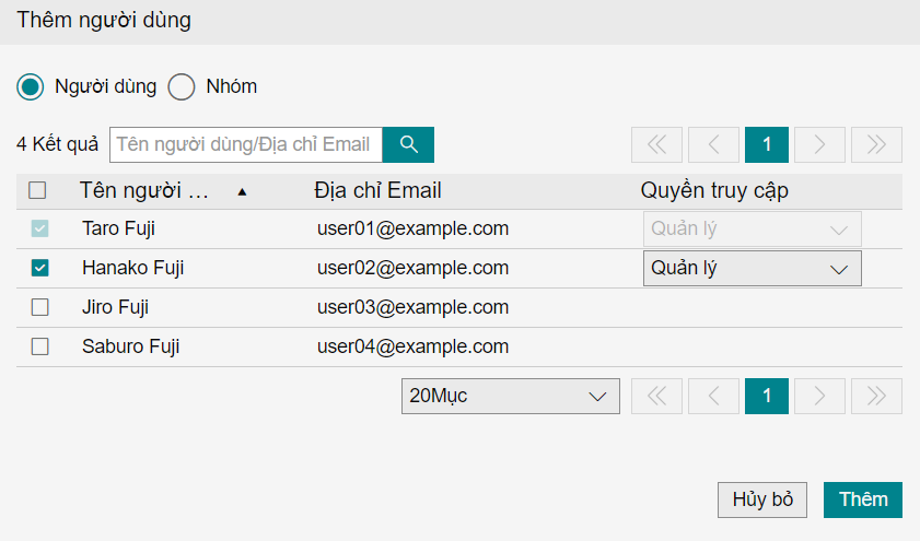 Thêm người dùng
