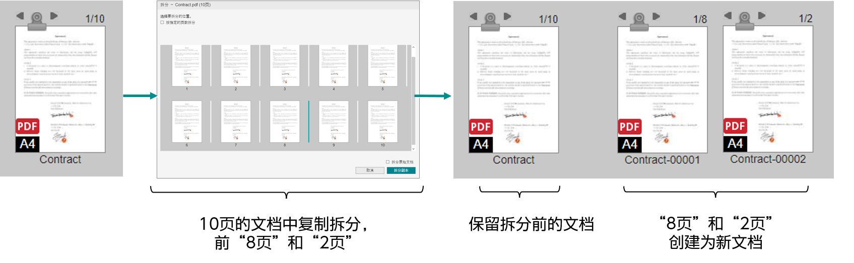 拆分复制后的文档